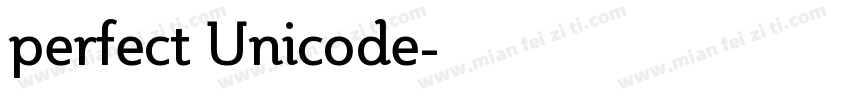 perfect Unicode字体转换